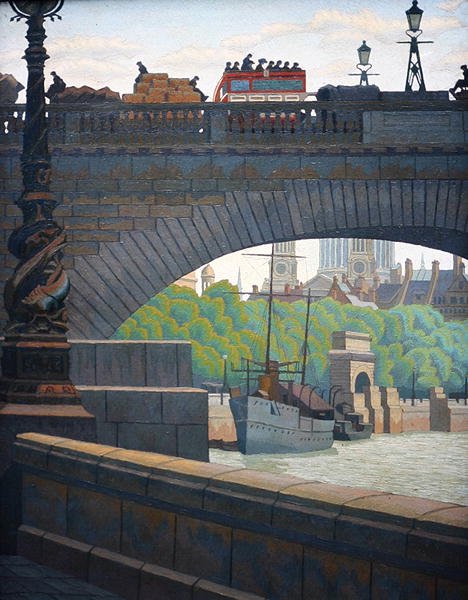 Oude Waterloo Brug door Charles Ginner
