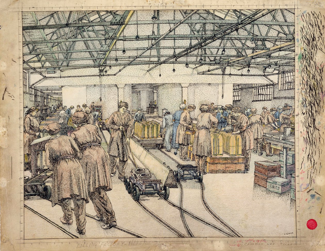 De vulfabriek, Hereford door Charles Ginner