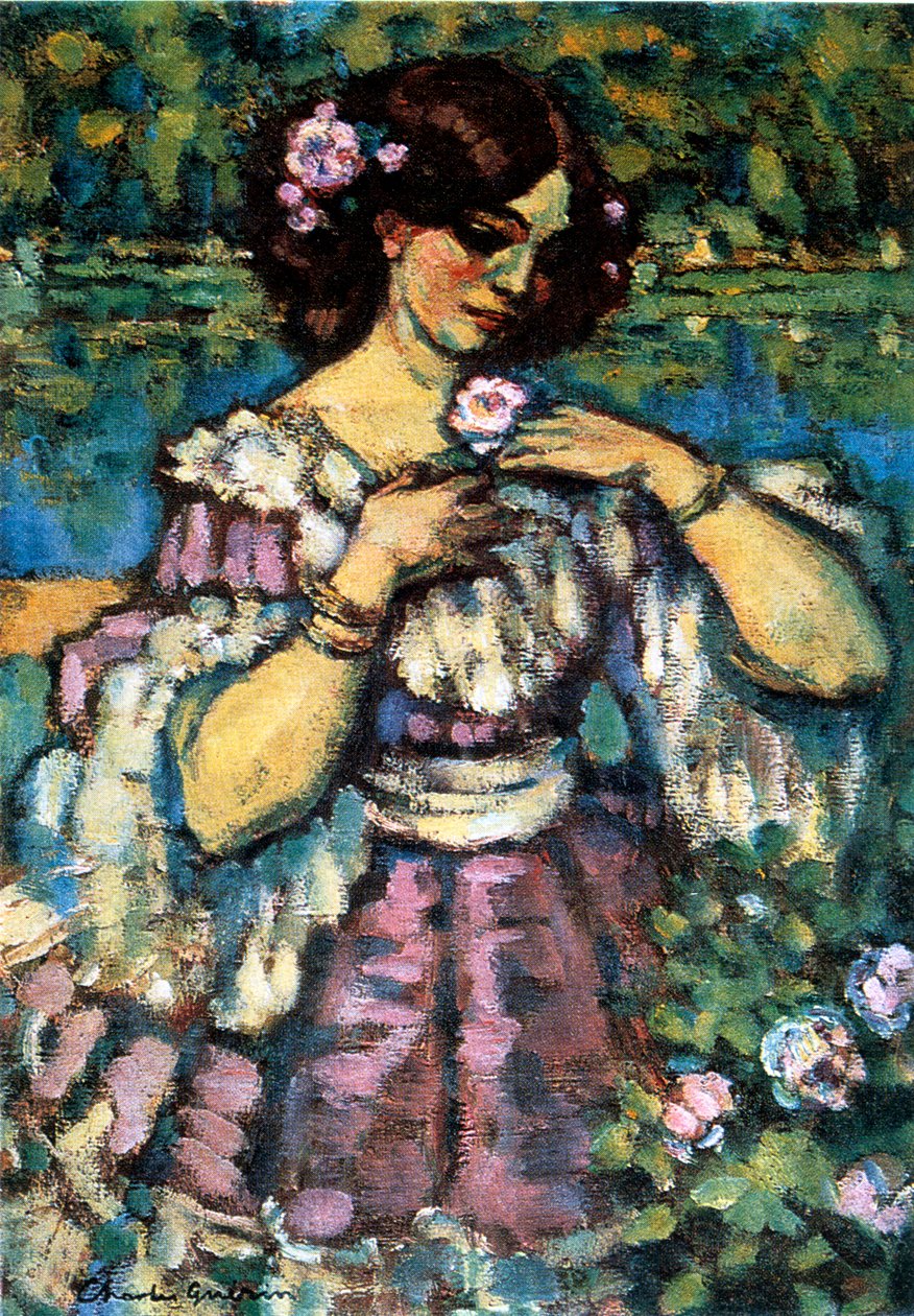 Vrouw met Roos, 1901 door Charles Guerin