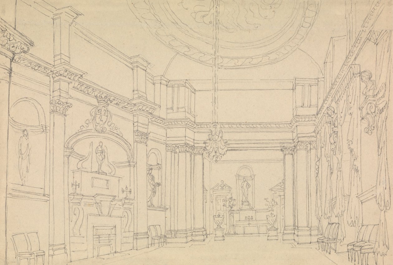 Hal, Easton Neston, Northants door Charles Hamilton Smith