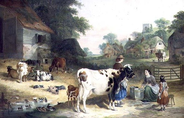 Dorpsroddels door Charles and Henry Shayer