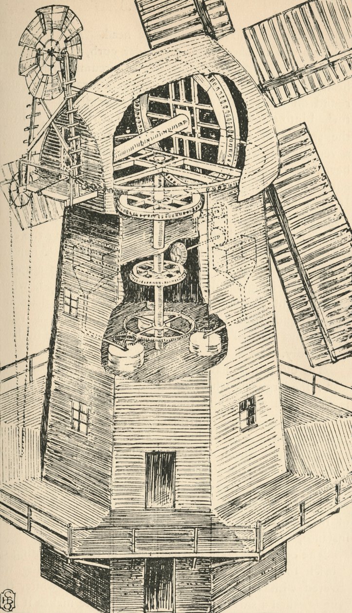 Een Smockmolen door Charles Henry Bourne Quennell