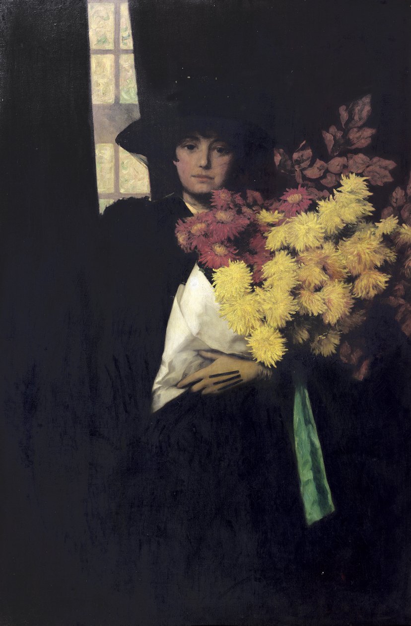 Chrysanten, c.1900 door Charles Henry Malcolm Kerr