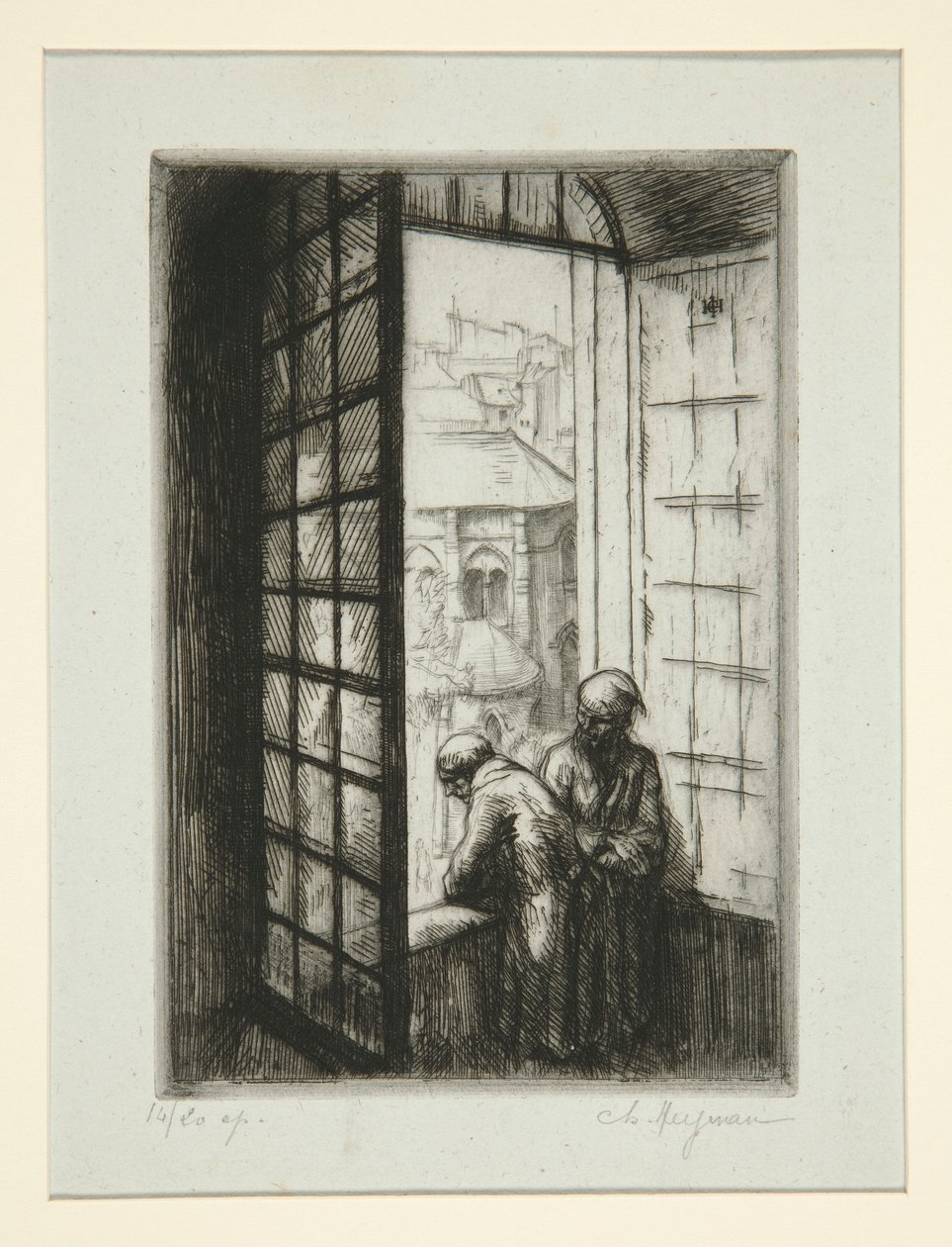 Een raam van het oude Hôtel-Dieu door Charles Heyman