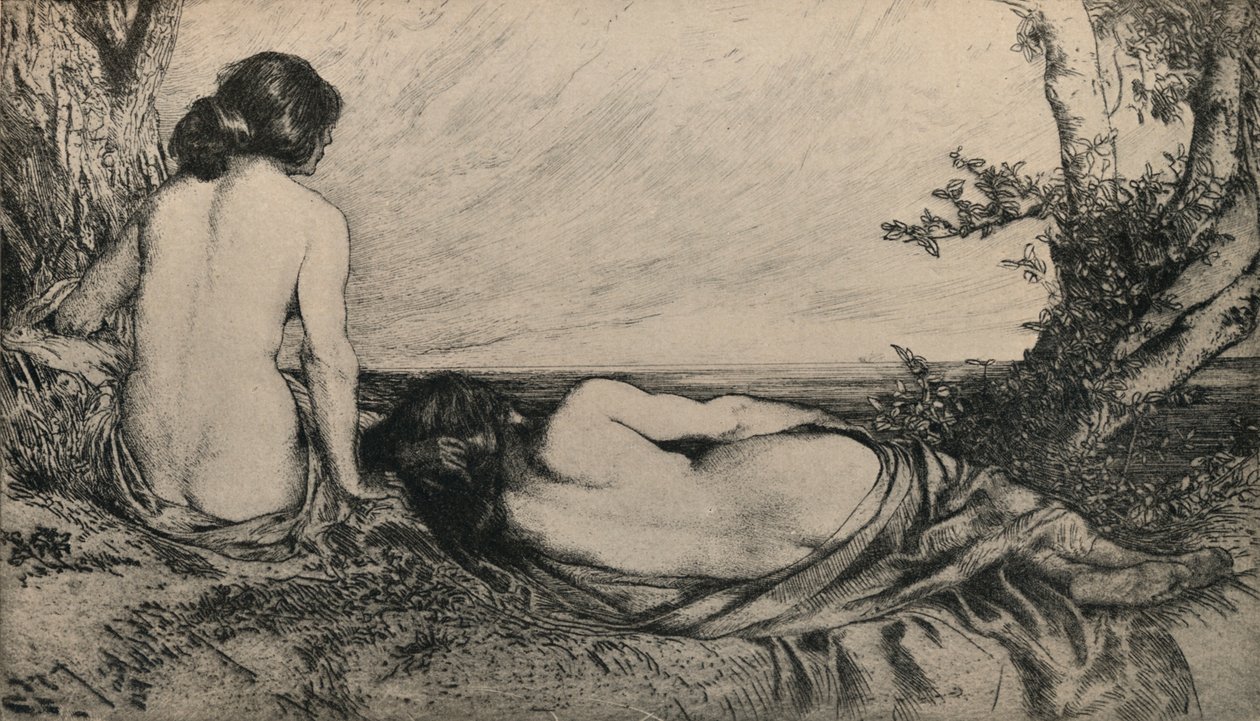 Nimfen bij de zee, 1905 door Charles Holroyd