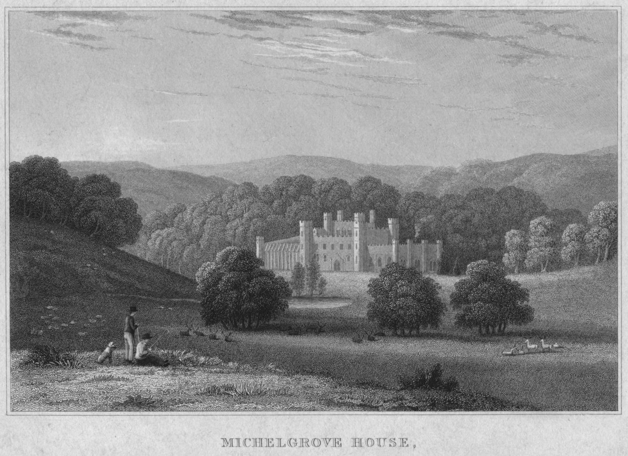 Michelgrove Huis, begin 19e eeuw door Charles John Smith