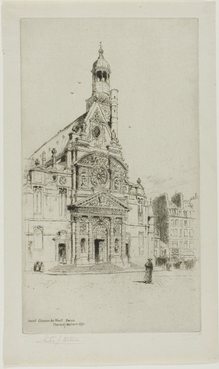 St. Etienne du Mont, Parijs door Charles John Watson
