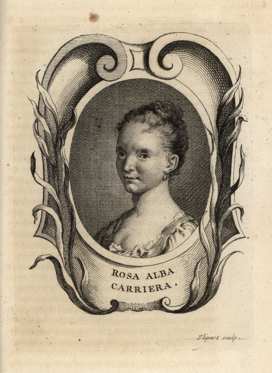 Rosalba Carriera, Venetiaanse Rococo schilder door Charles Joseph Flipart