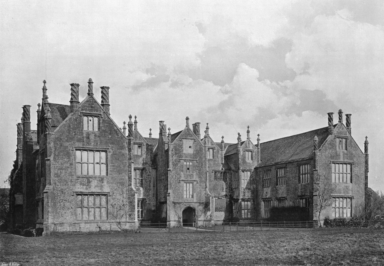 De Ingangsgevel, Barrington Court, Somerset door Charles Latham