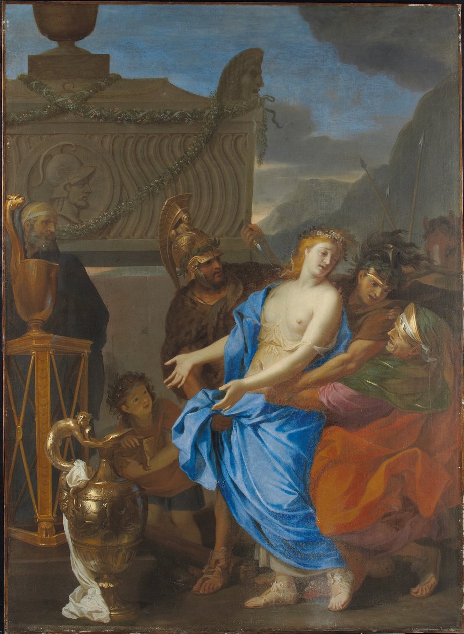 Het Offer van Polyxena, 1647 door Charles Le Brun