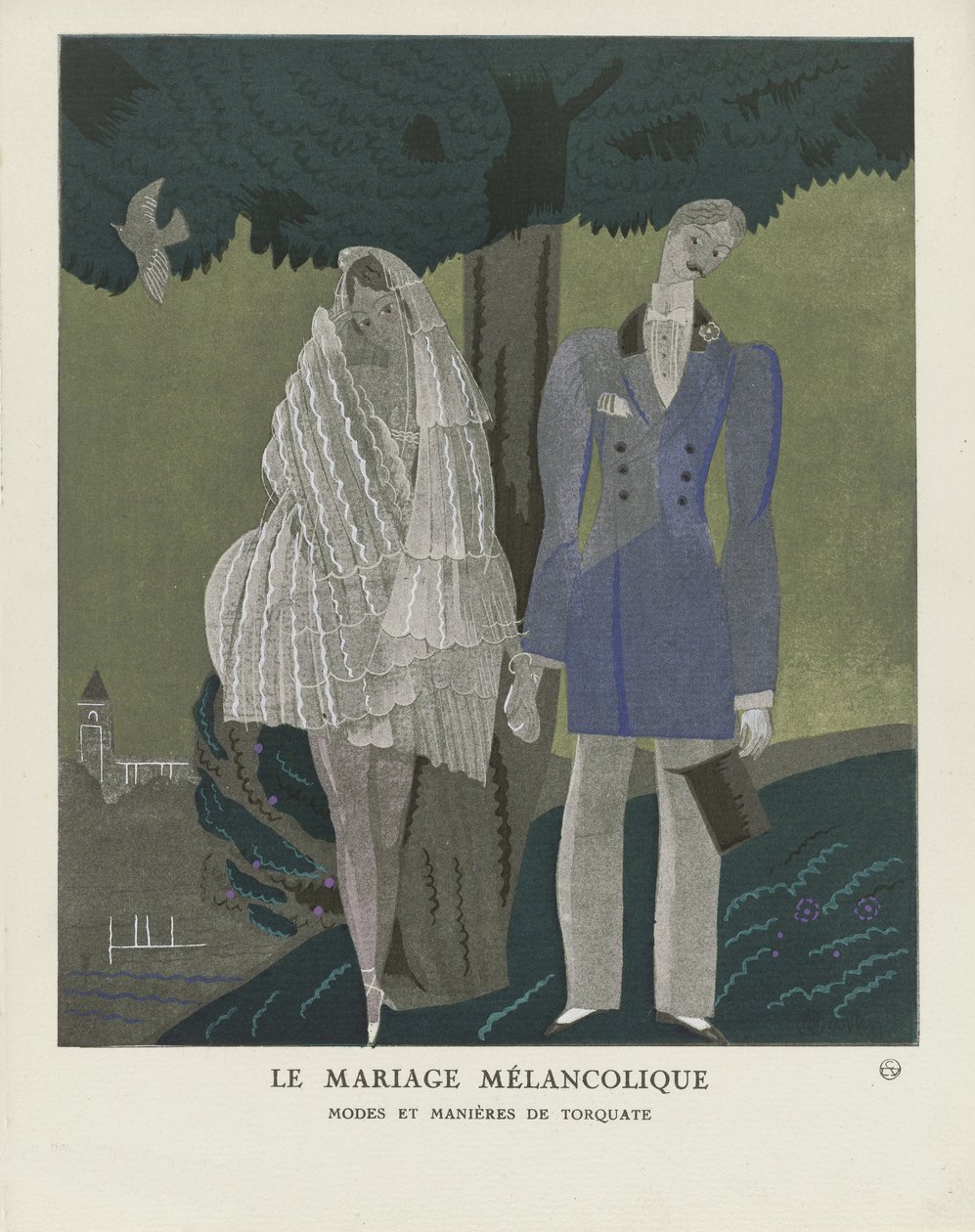 Le Mariage Mélancolique, pub. 1921 door Charles Martin
