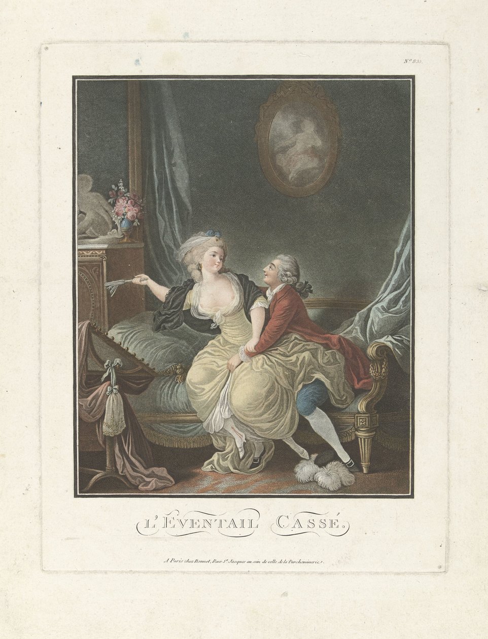 De gebroken waaier door Charles Melchior Descourtis (attributed to)
