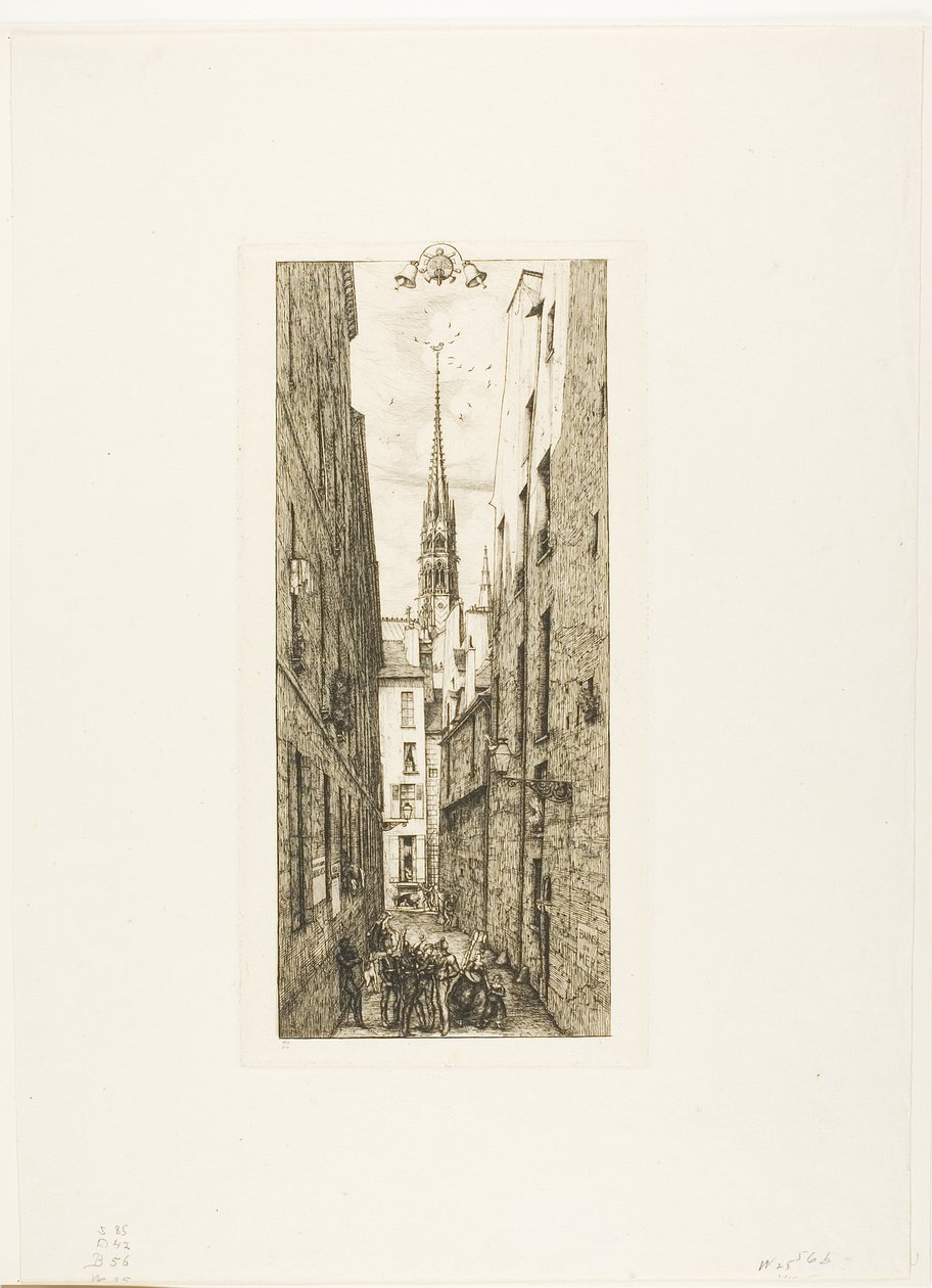 Chantrey Street, Parijs door Charles Meryon