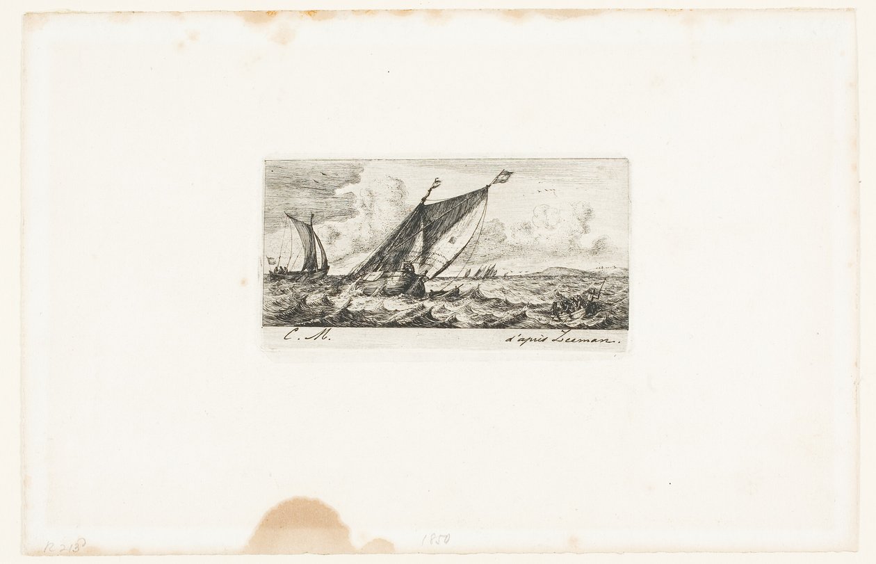 Haarlem Boats in Amsterdam door Charles Meryon