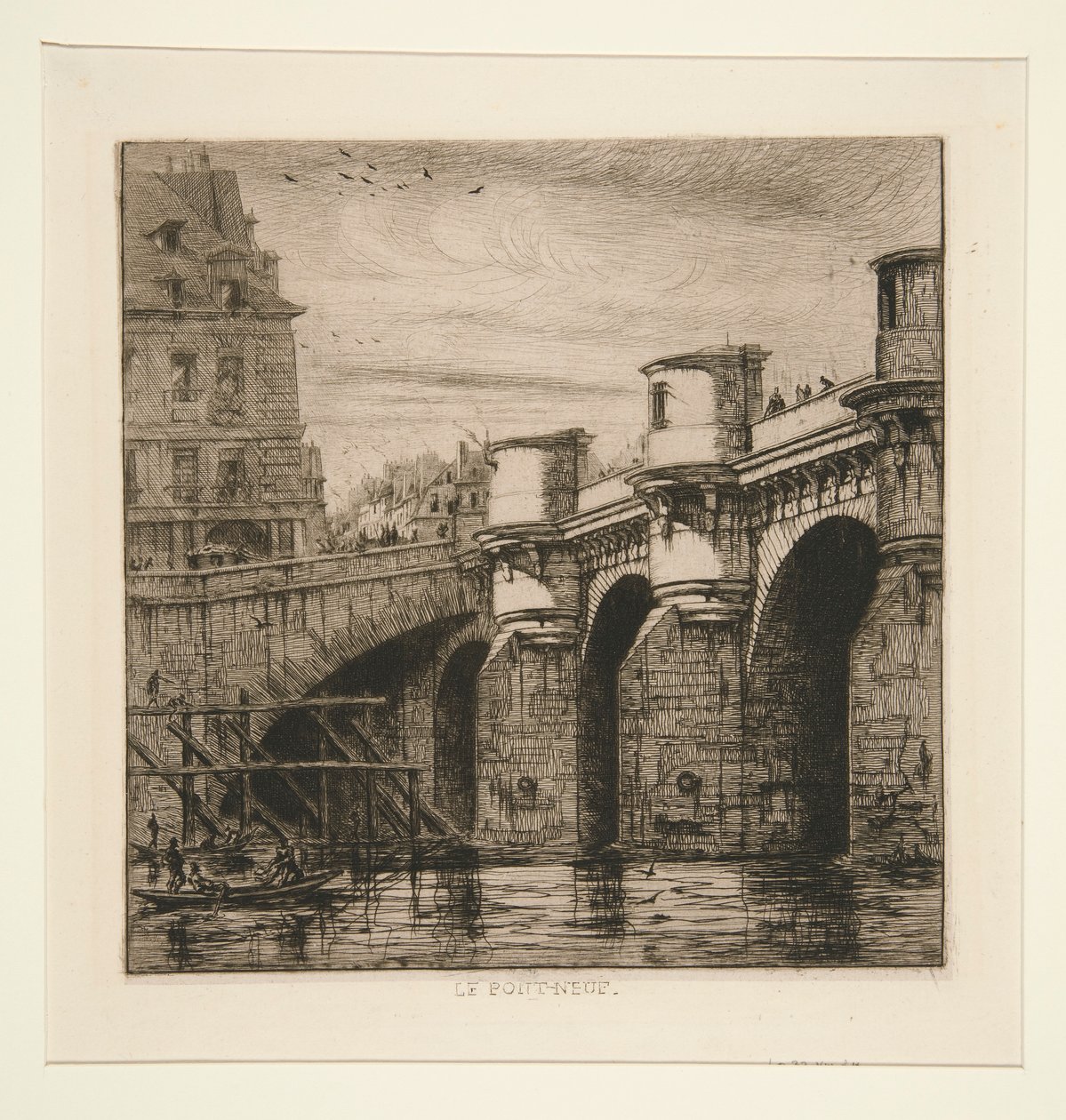 Le Pont-Neuf door Charles Meryon