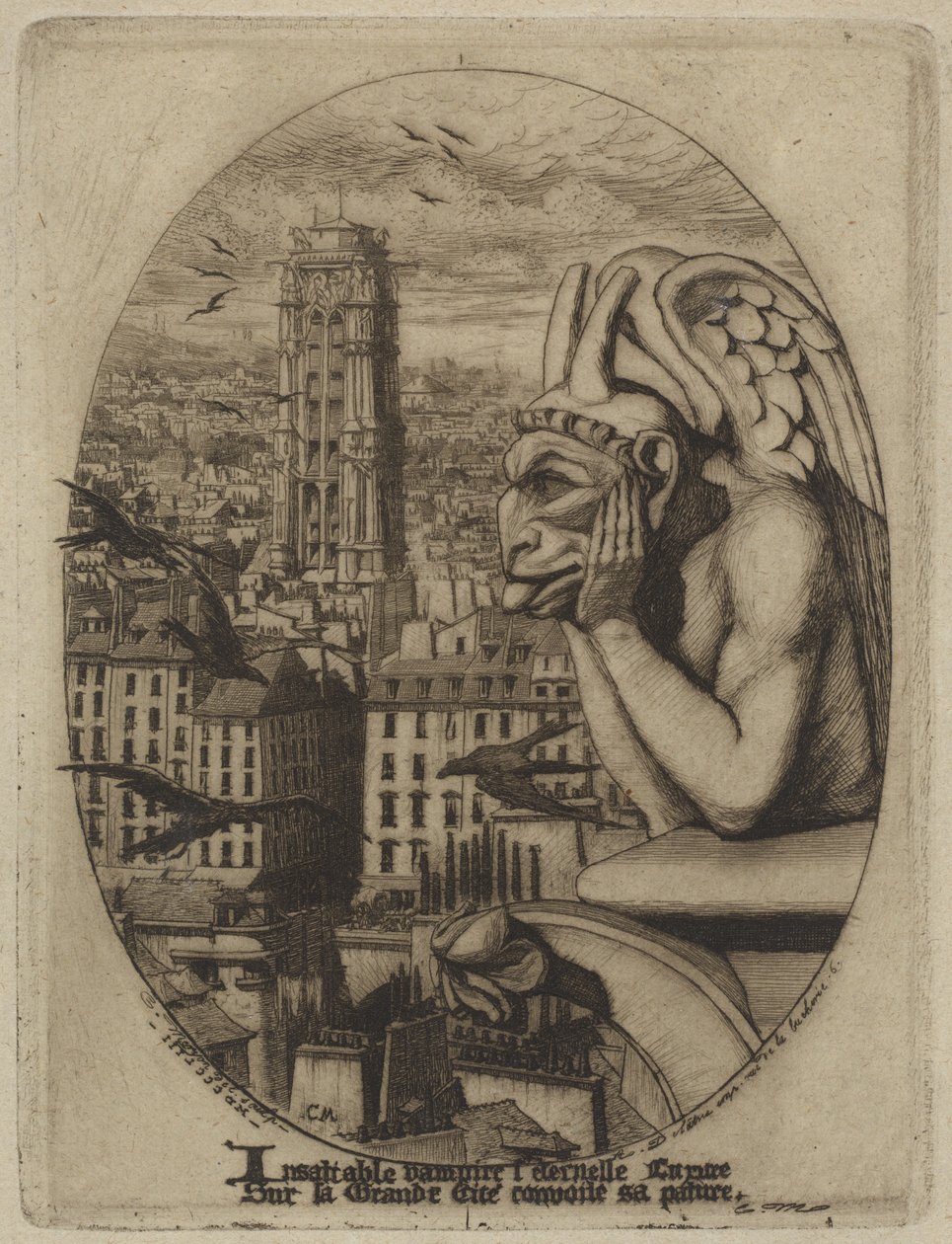De vampier door Charles Meryon