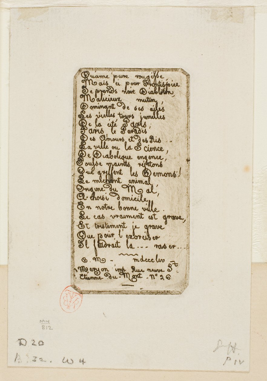 Laat de zuivere ziel kreunen... door Charles Meryon