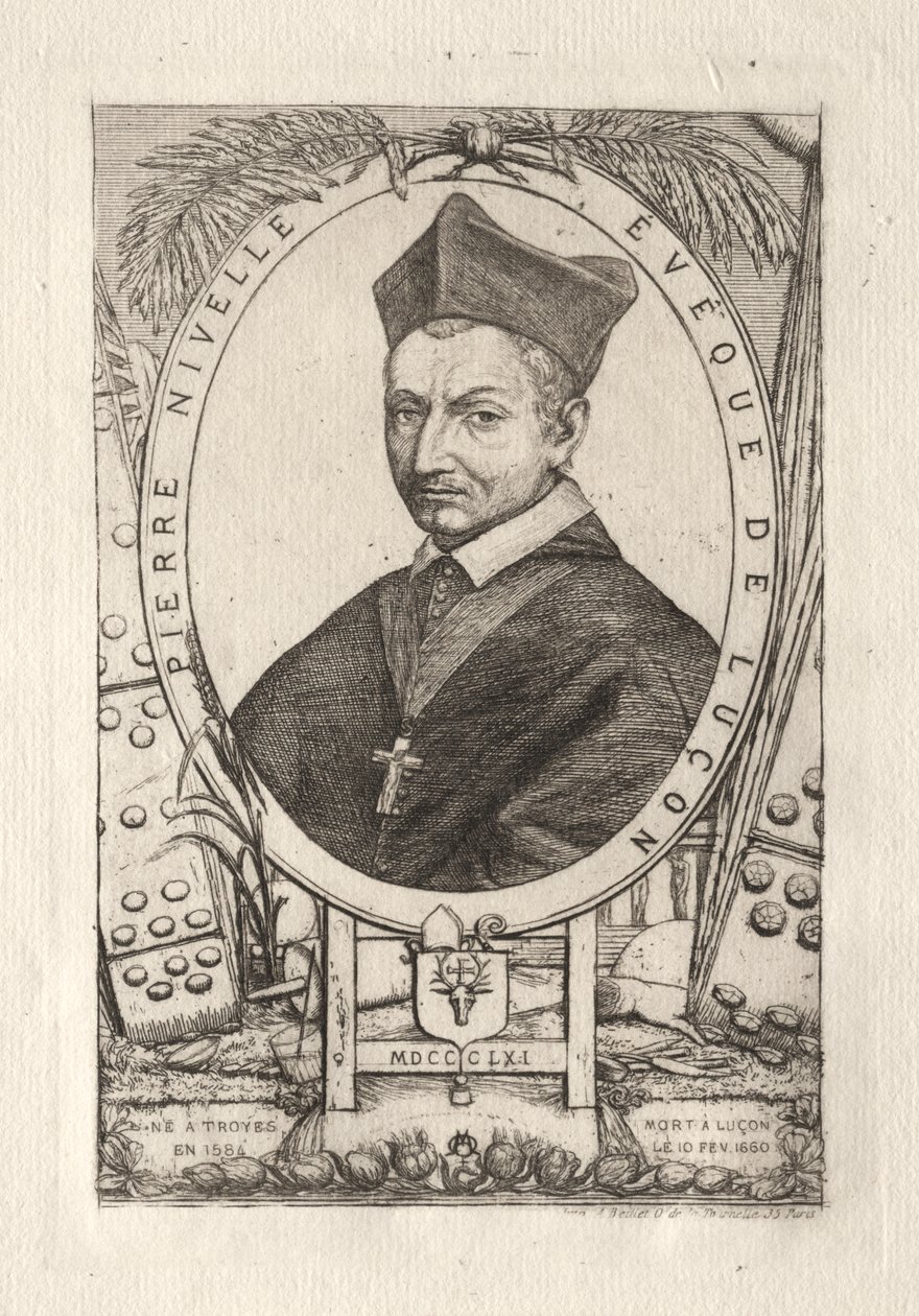 Pierre Nivelle, Bisschop van Luçon door Charles Meryon