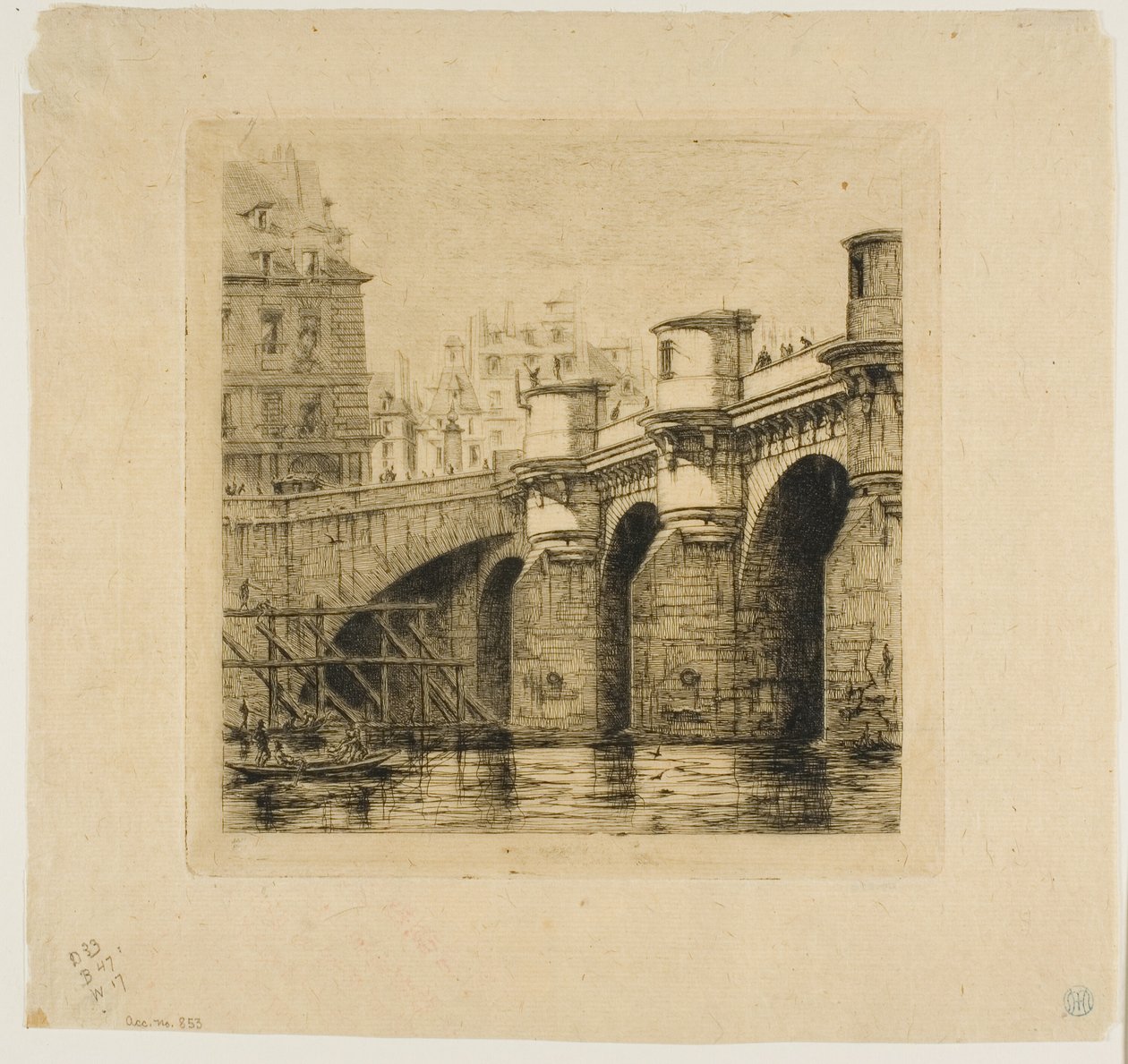 Pont-Neuf, Parijs door Charles Meryon