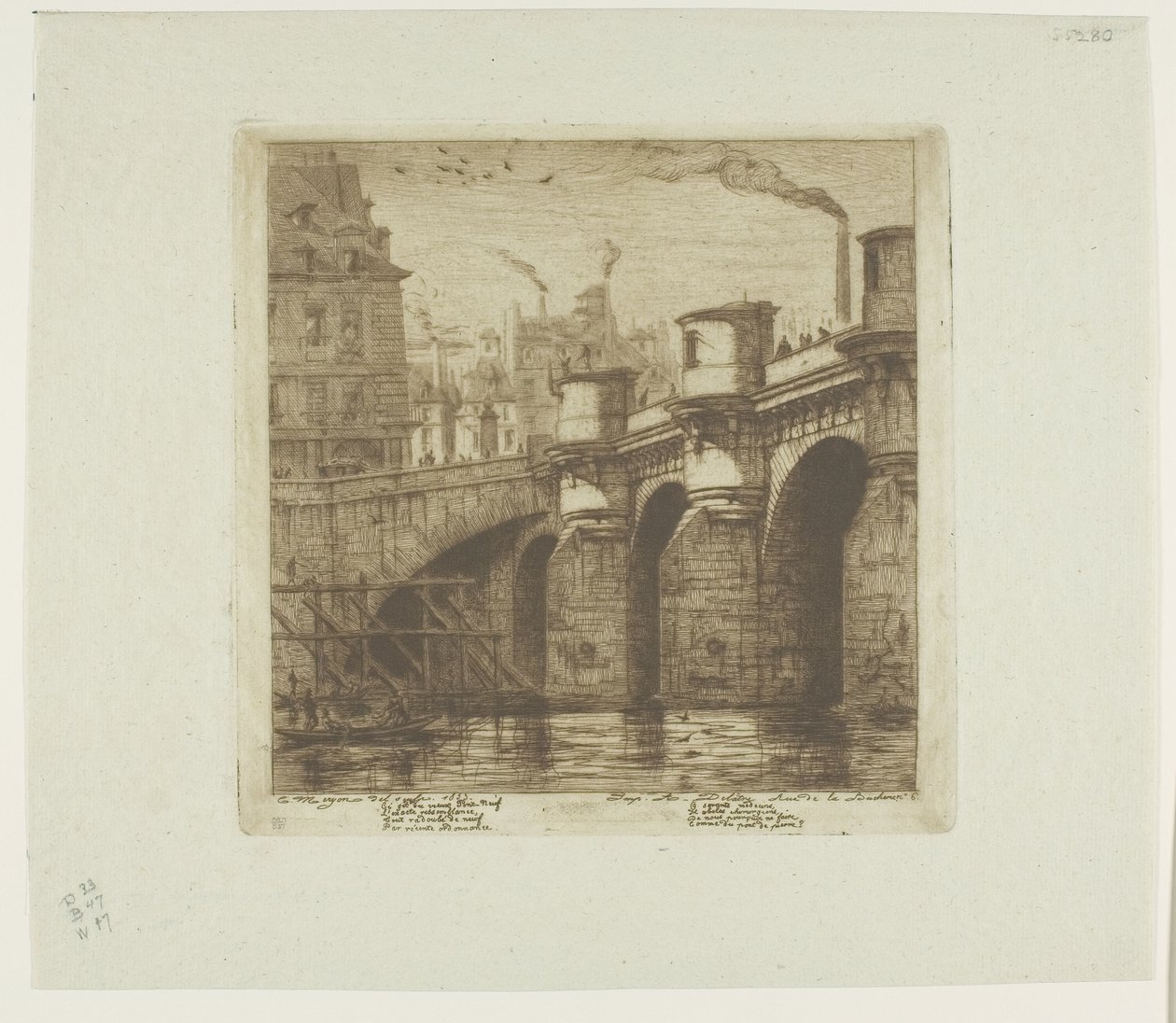 Pont-Neuf, Parijs door Charles Meryon