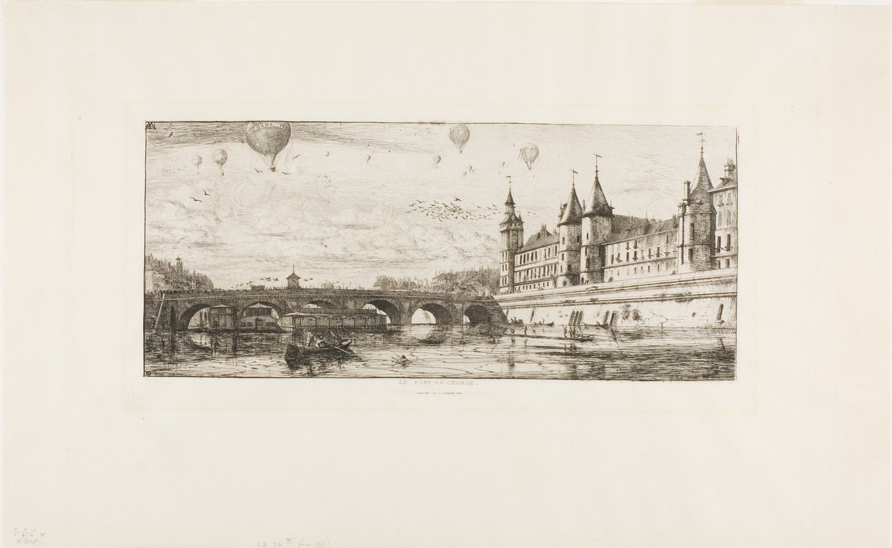 Pont-au-Change, Parijs door Charles Meryon