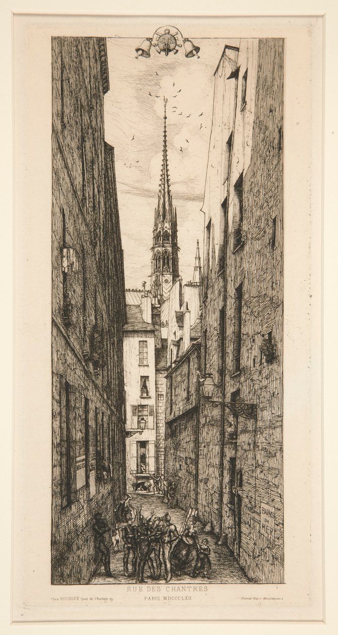 Rue des Chantres door Charles Meryon