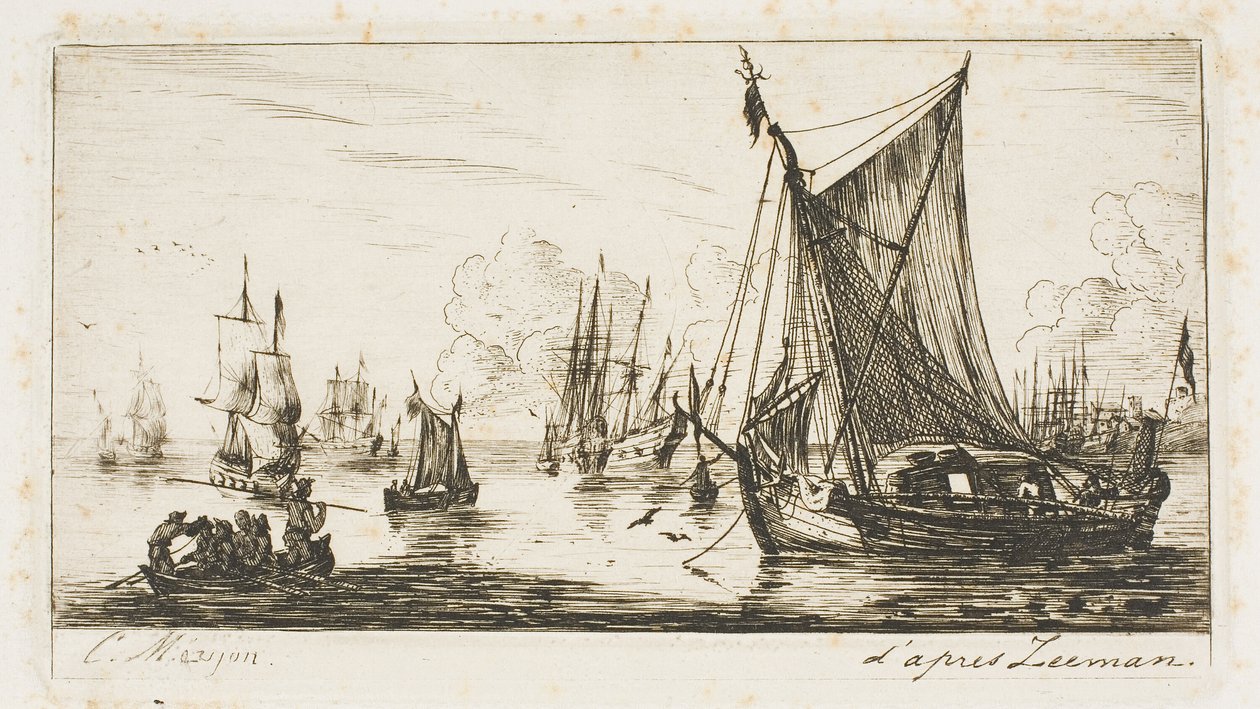 Zuidzee vissers door Charles Meryon