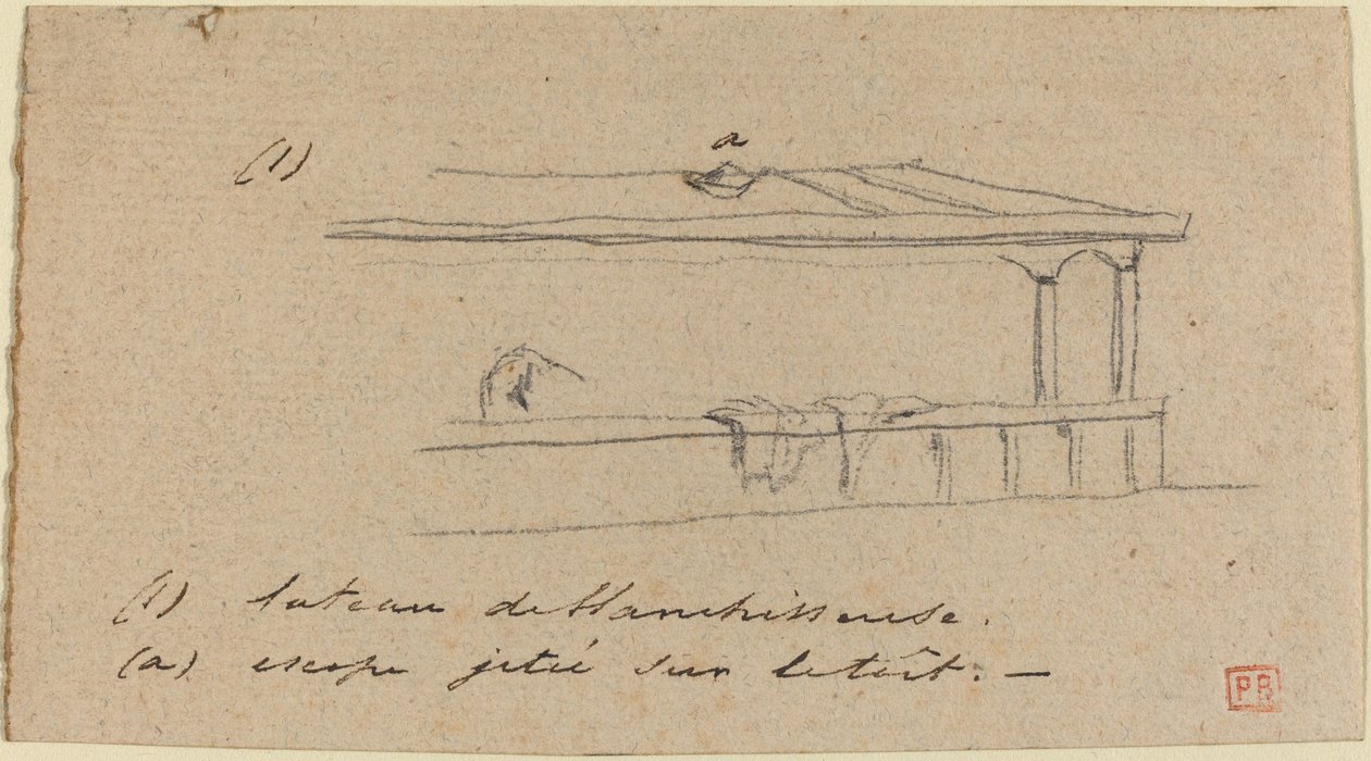 Studie voor "Le Petit Pont" door Charles Meryon