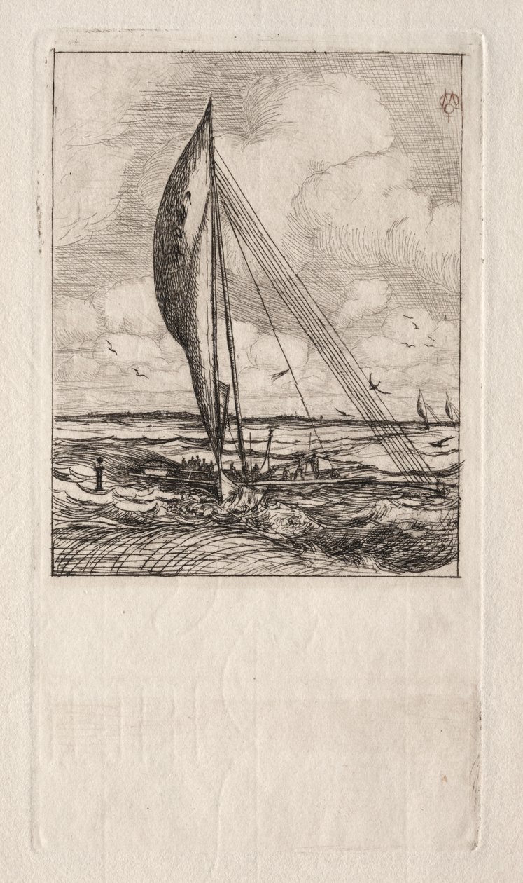 Snel Zeilende Proa, Mulgrave Archipel, Oceanië door Charles Meryon