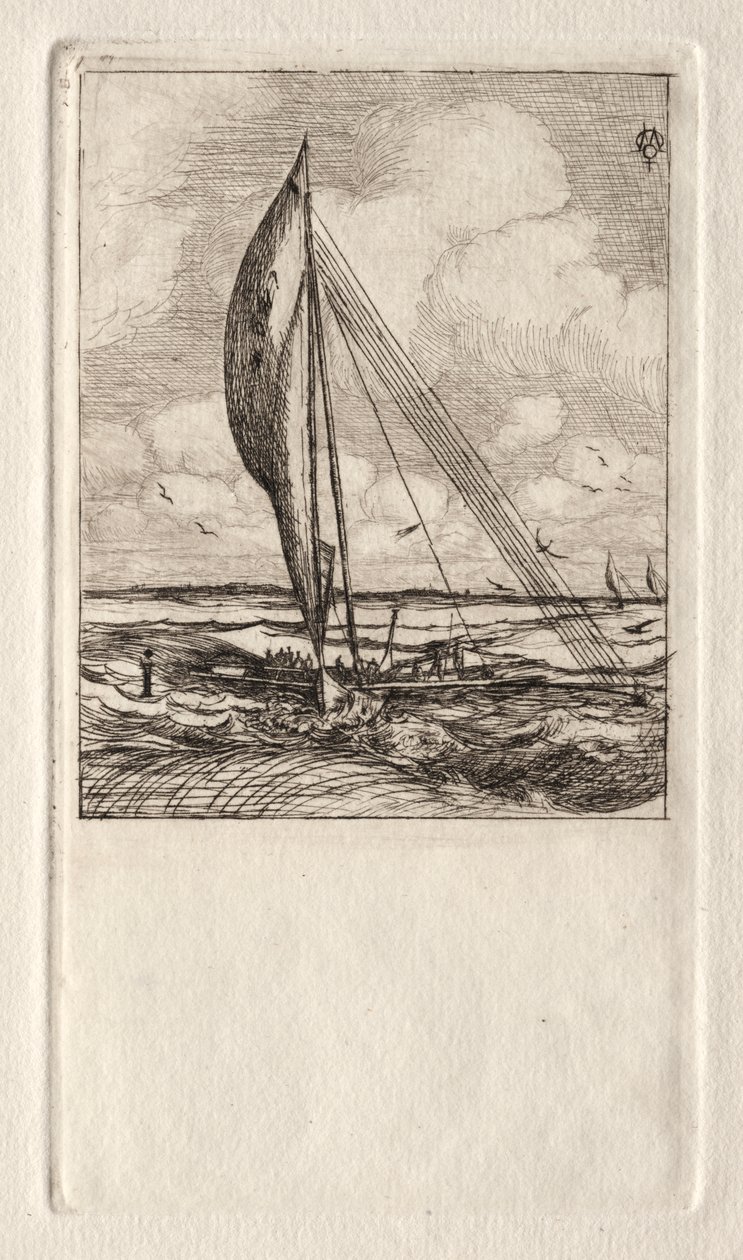 Snel Zeilende Proa, Mulgrave Archipel, Oceanië door Charles Meryon