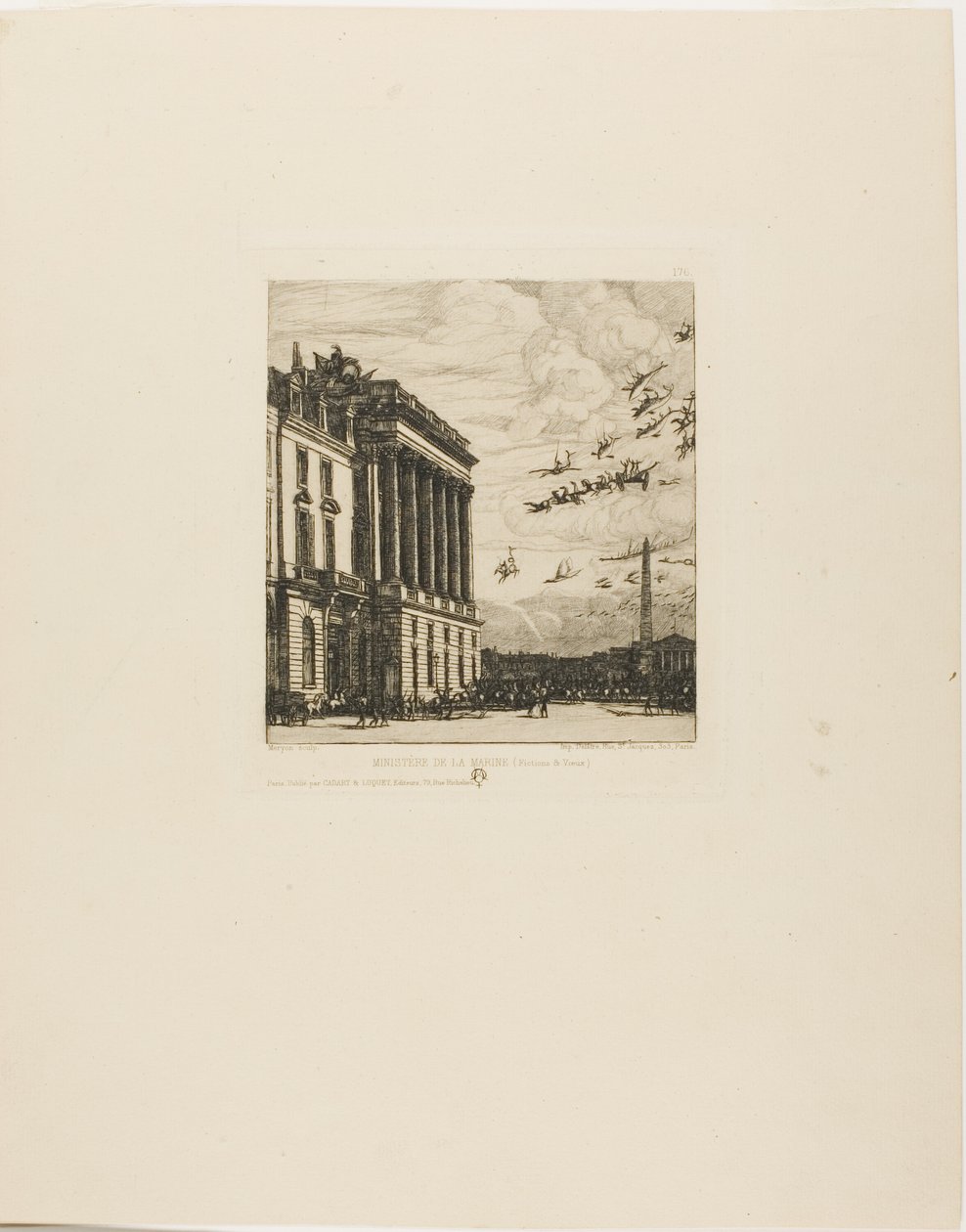 Het admiraliteit, Parijs door Charles Meryon