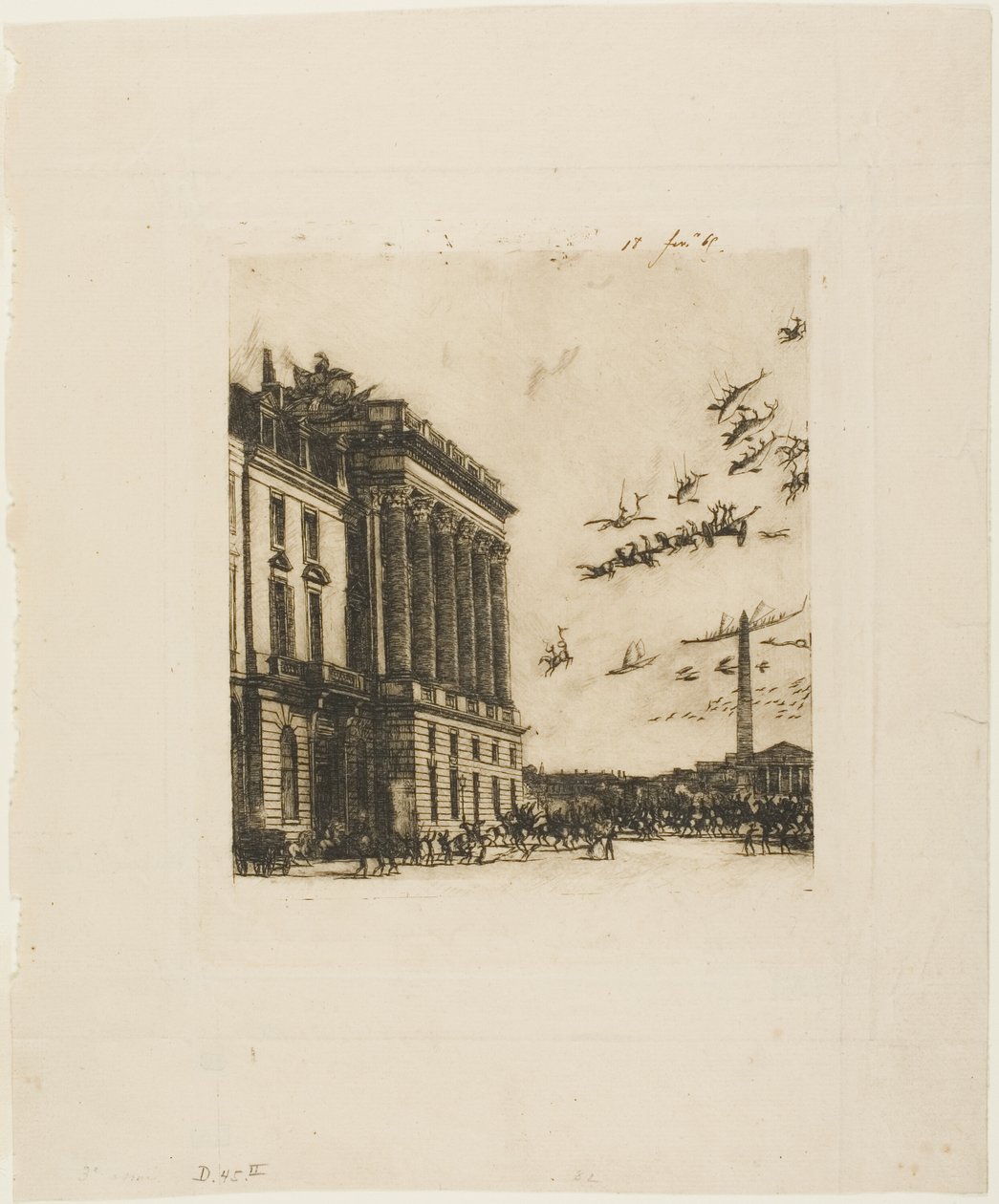Het Admiraalshuis, Parijs door Charles Meryon