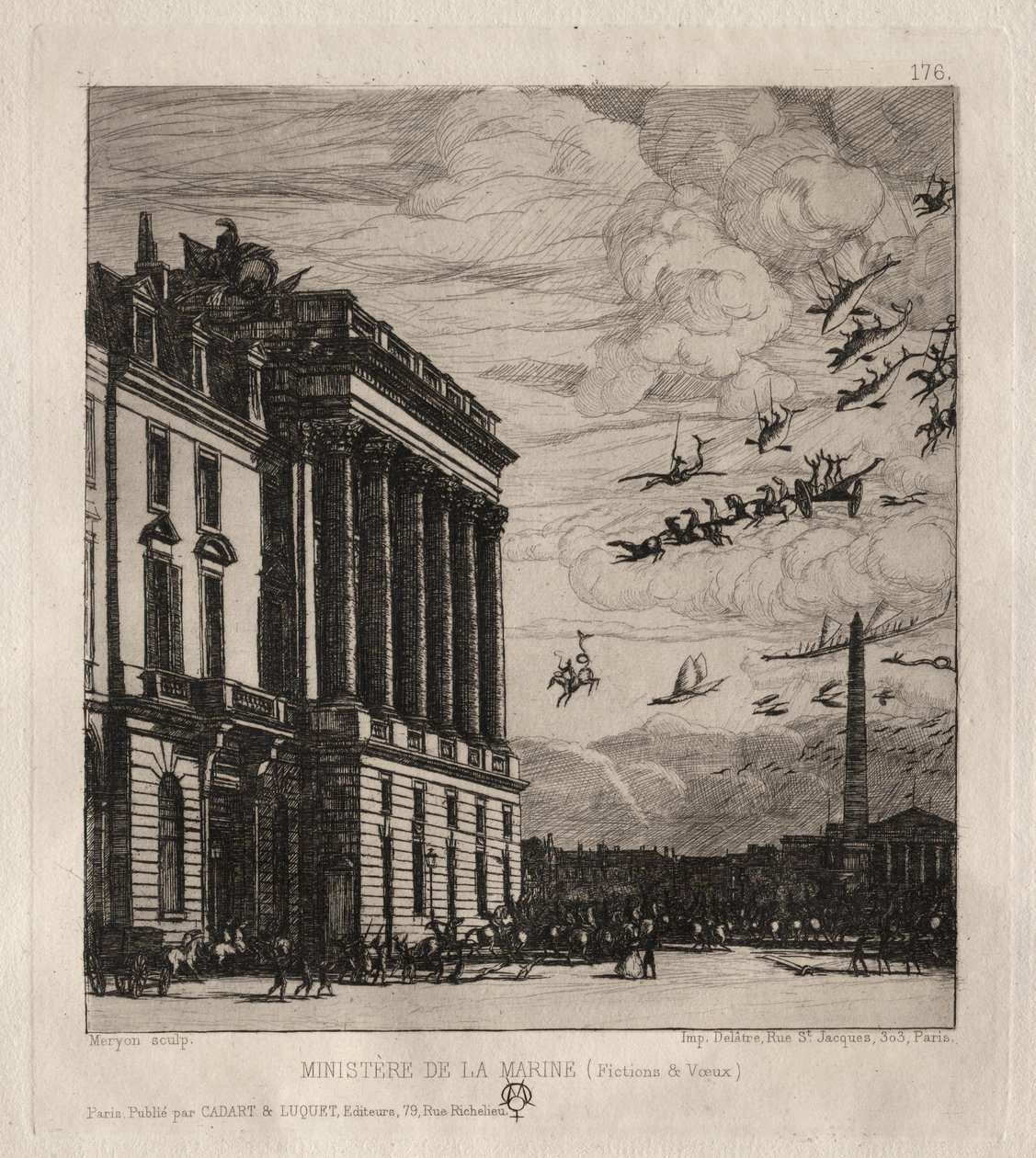 De Admiraliteit, Parijs door Charles Meryon