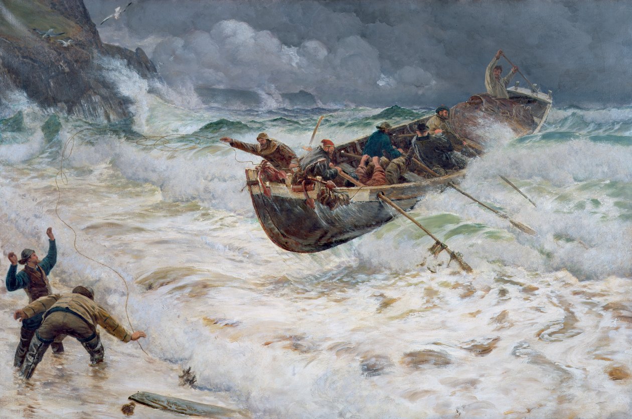 Hoe de Boot Thuis Kwam, 1886 door Charles Napier Hemy