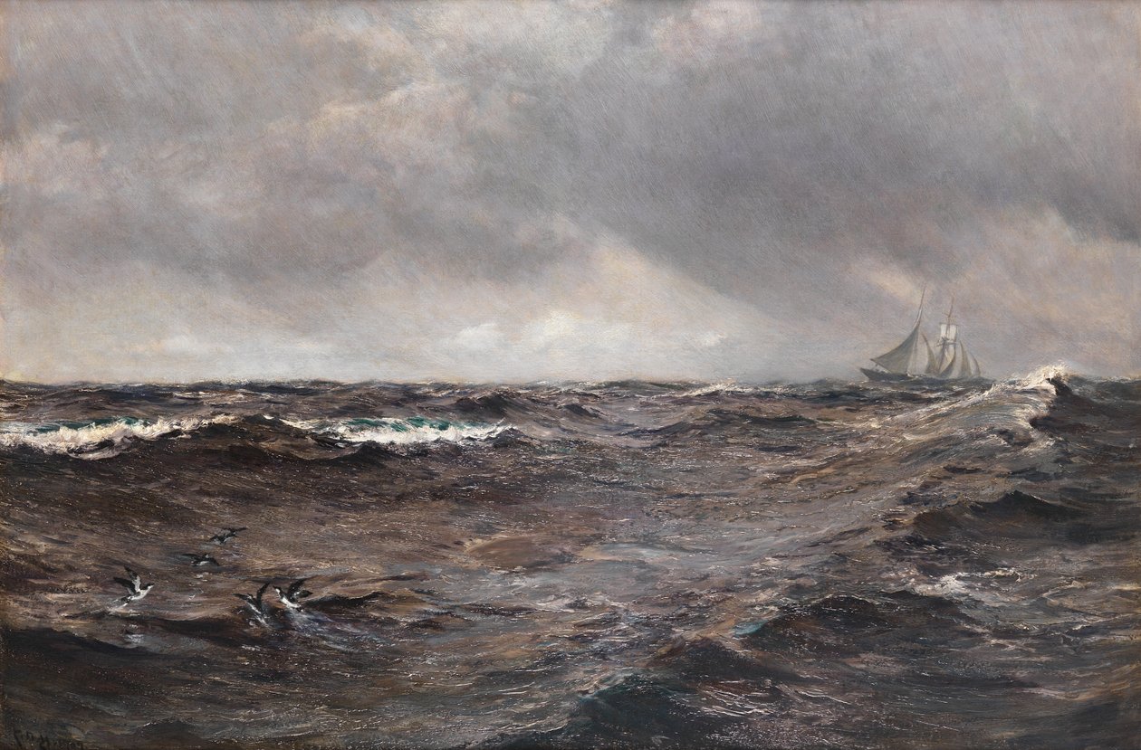 De diepe zee regen, 1907 door Charles Napier Hemy