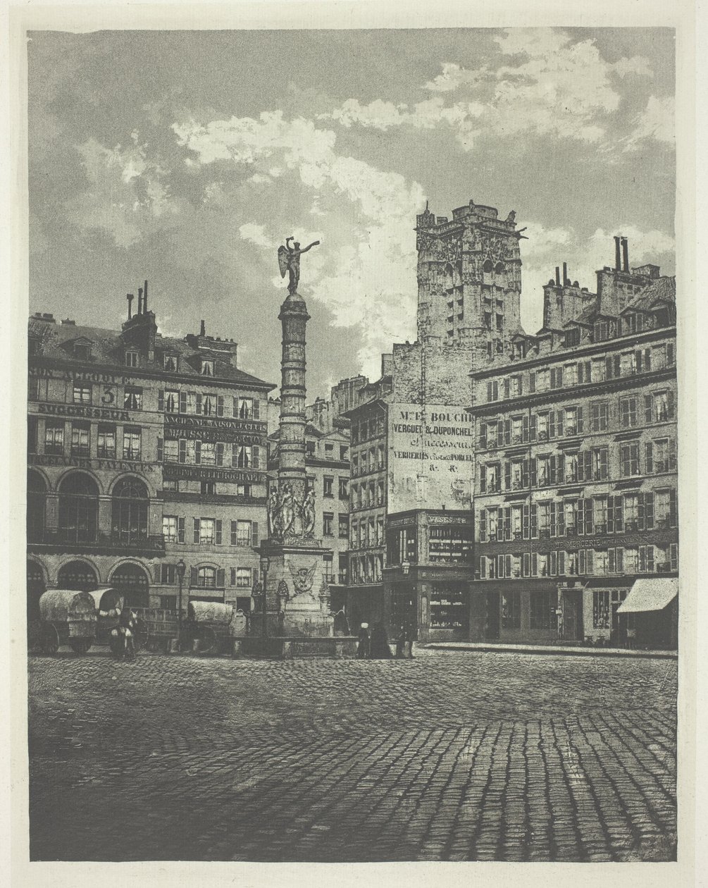 Parijs, Place de Châtelet door Charles Nègre