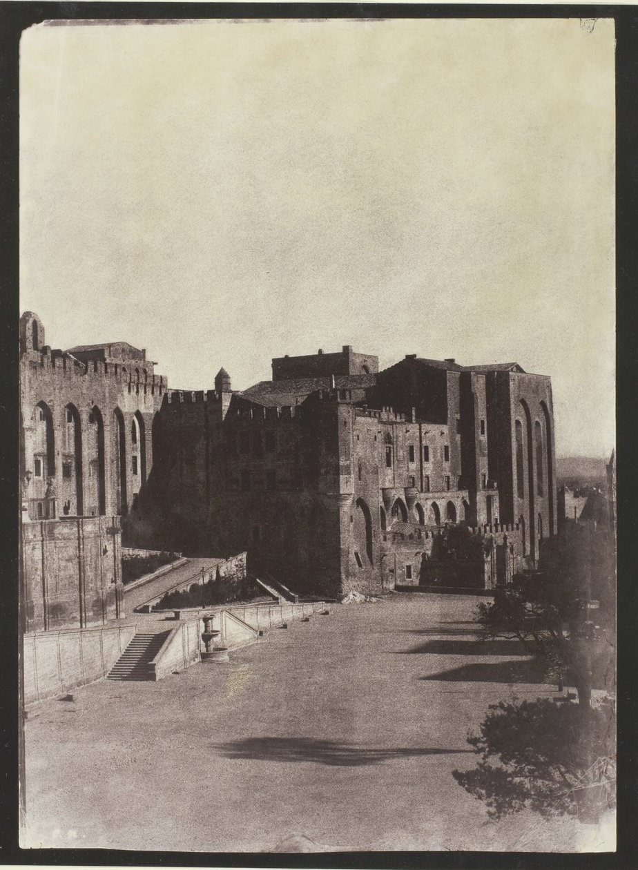 Het paleis van de paus, Avignon door Charles Nègre