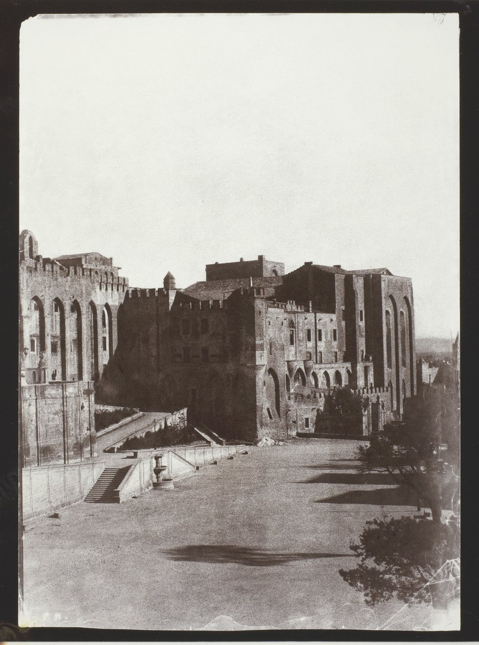 Het paleis van de paus, Avignon door Charles Nègre