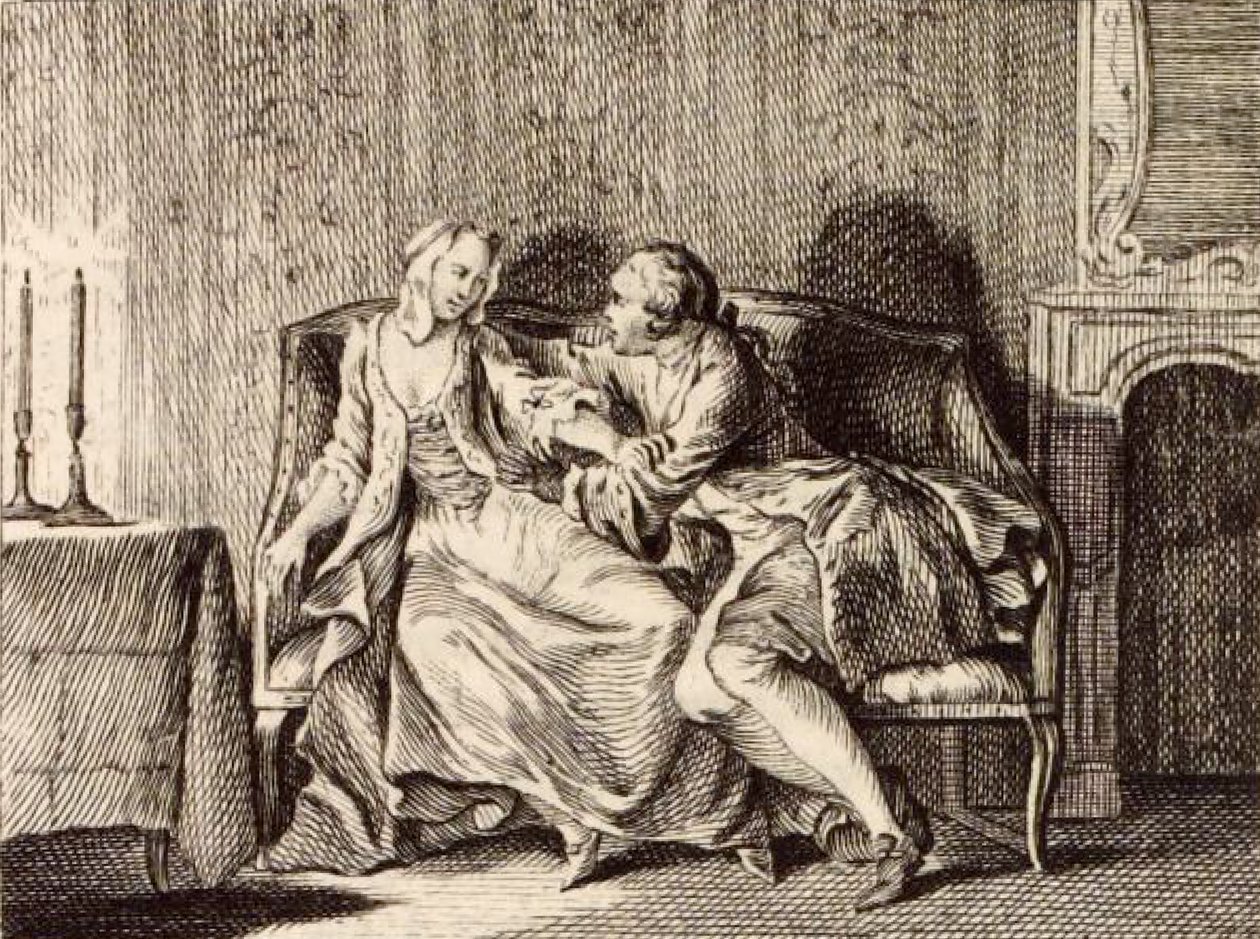 Het gebed van Sint-Juliaan door Charles Nicolas Cochin