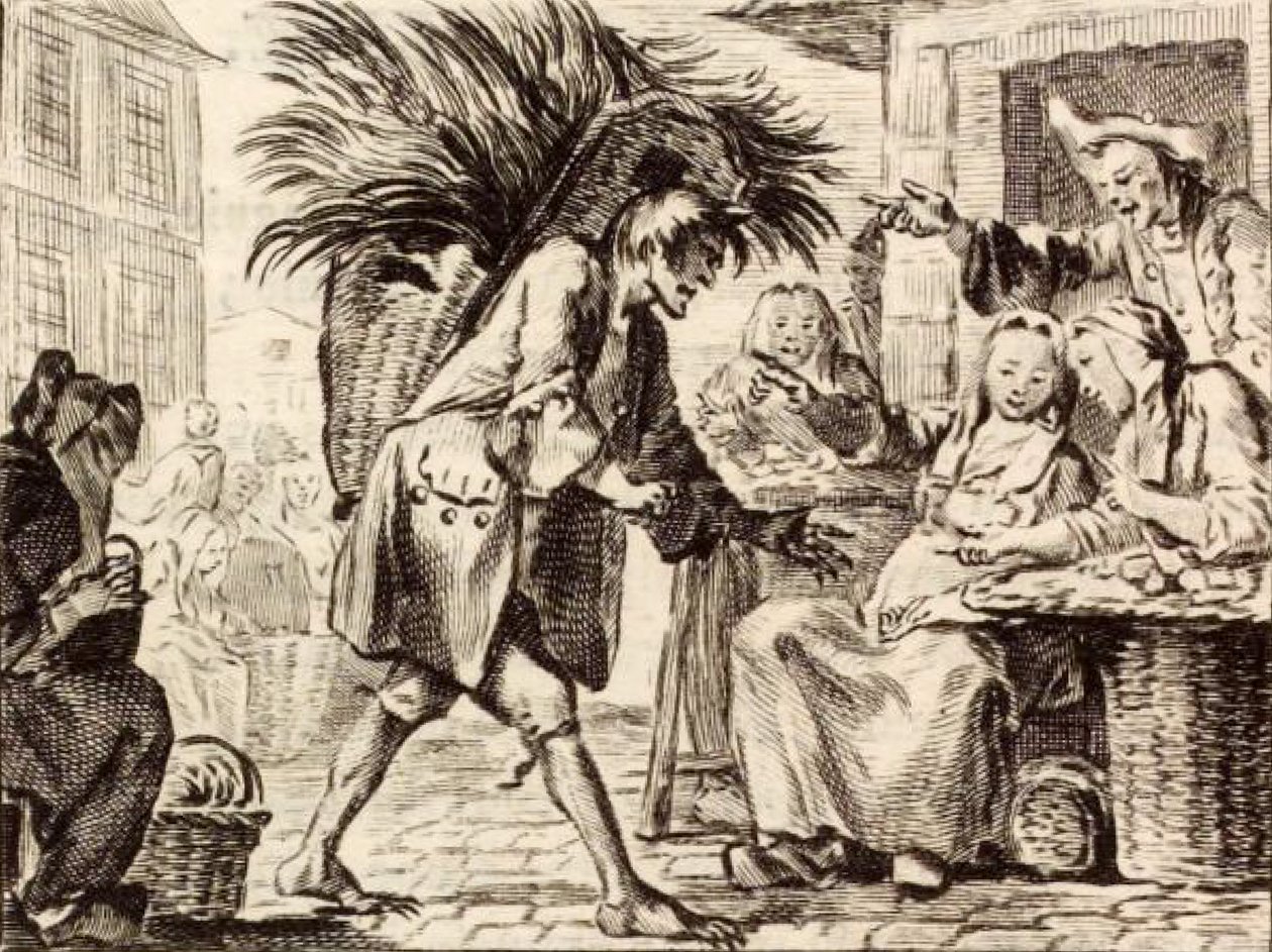 De duivel van Papefiguière door Charles Nicolas Cochin