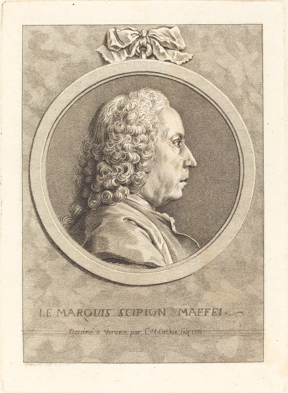 De Markies Scipion Maffei door Charles Nicolas Cochin II