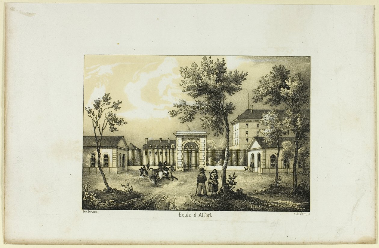 Alfort school door Charles Nicolas Lemercier
