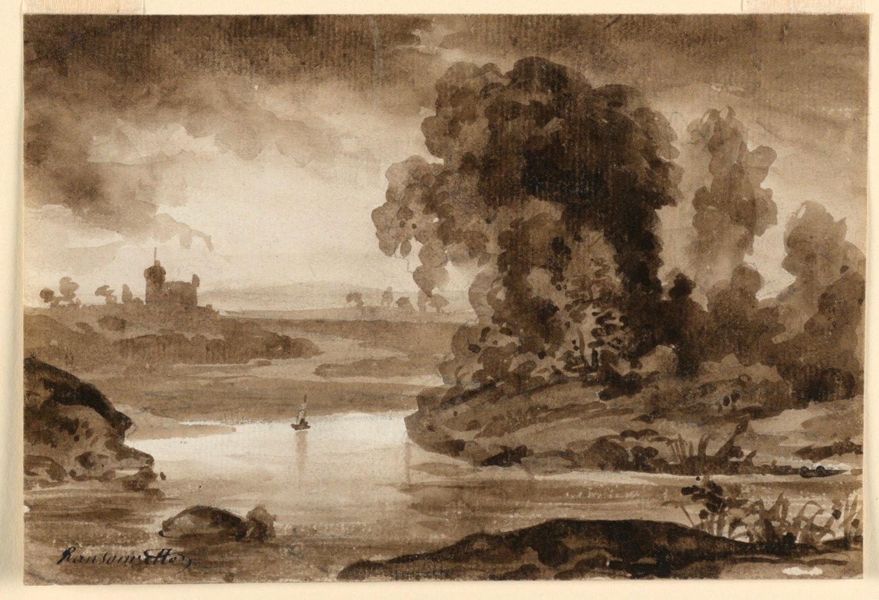 Een Landschap door Charles Nicolas Ransonnette
