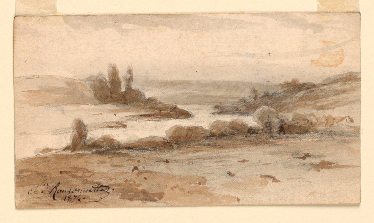 Een Landschap door Charles Nicolas Ransonnette