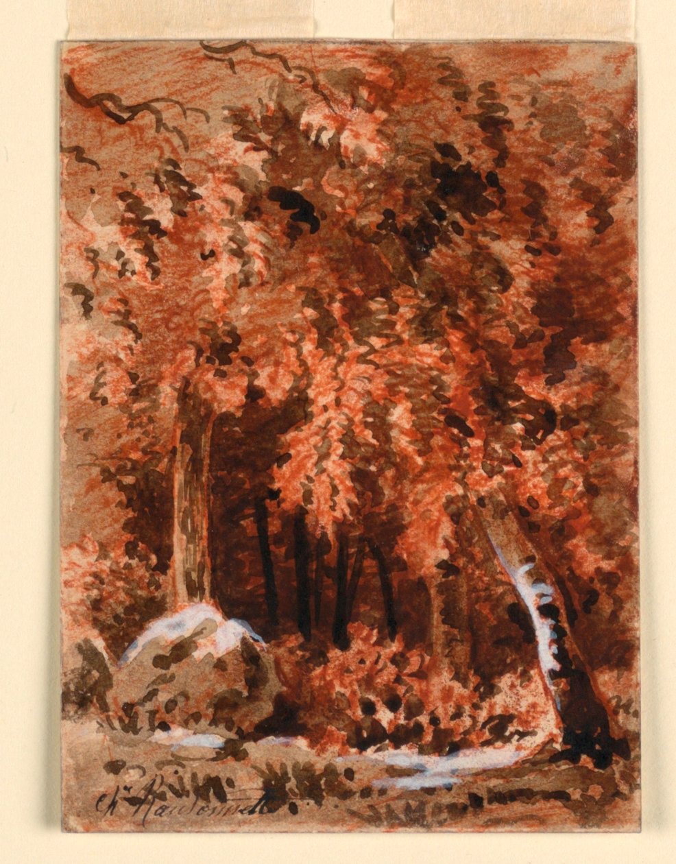 In het bos door Charles Nicolas Ransonnette