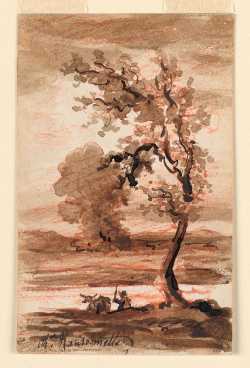 Landschap door Charles Nicolas Ransonnette