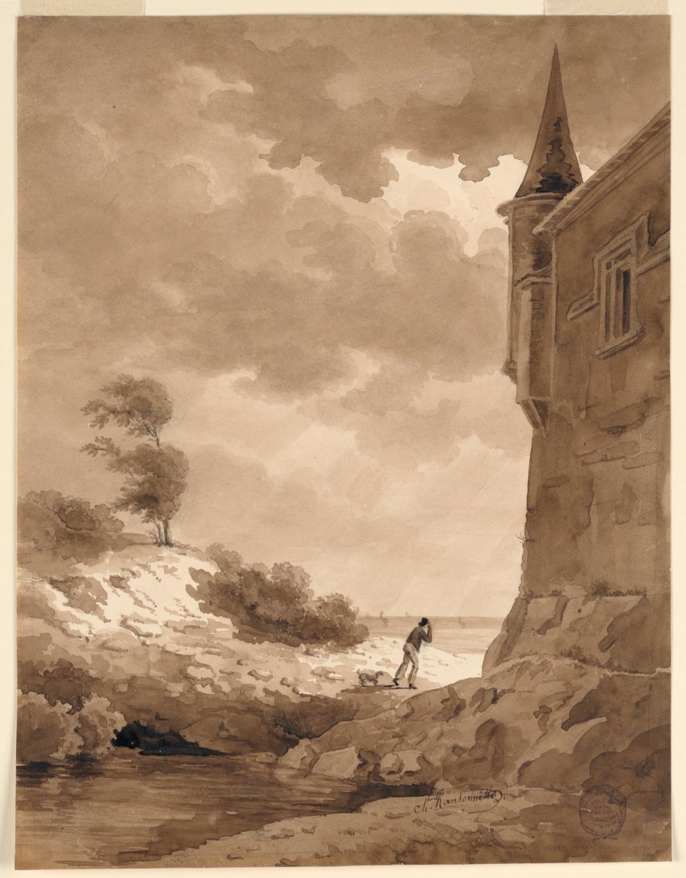 Aan de Kust door Charles Nicolas Ransonnette
