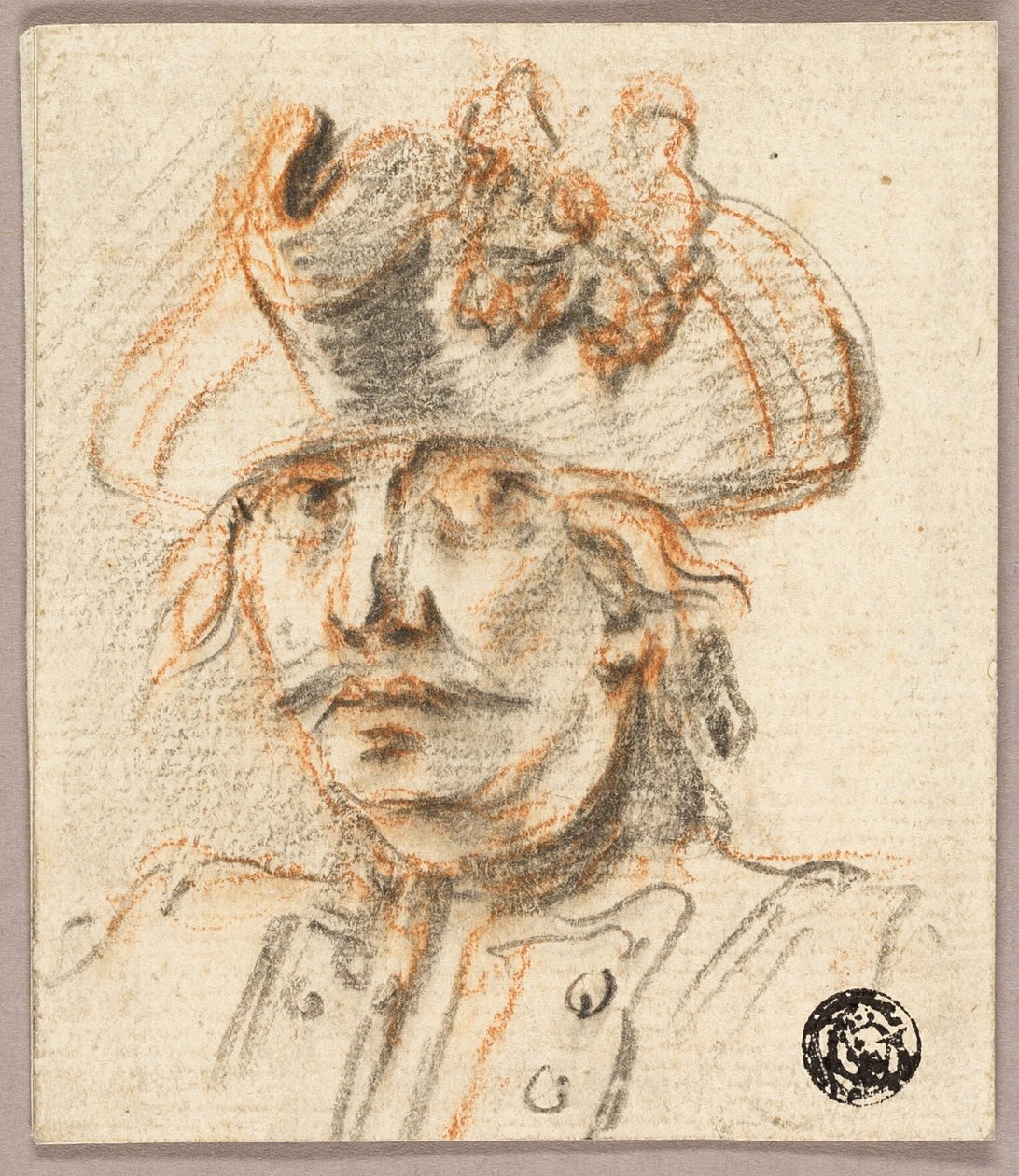Buste van soldaat door Charles Parrocel
