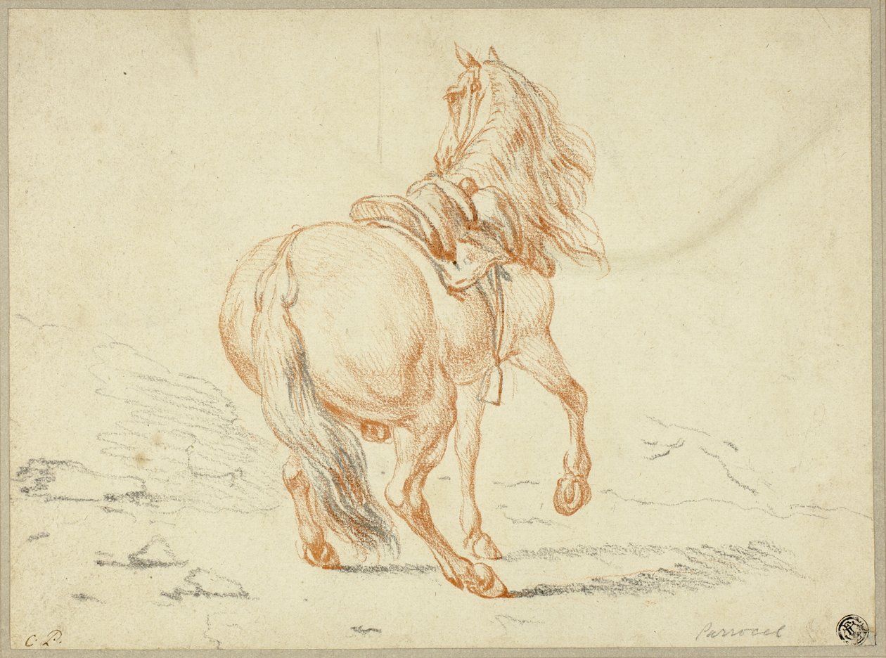 Ruiterloos paard door Charles Parrocel
