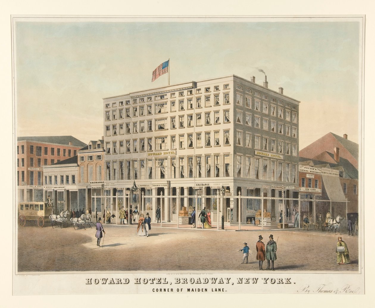 Howard Hotel, Broadway, New York door Charles Parsons